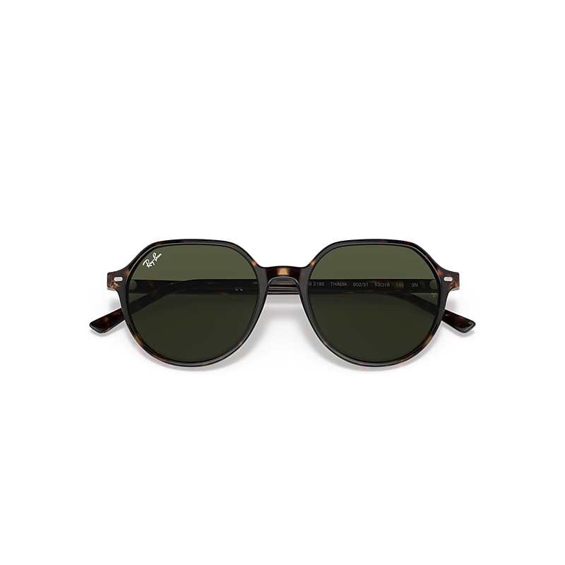 Ray-Ban Thalia Sunglasses Havana Frame Green Lenses 53-18