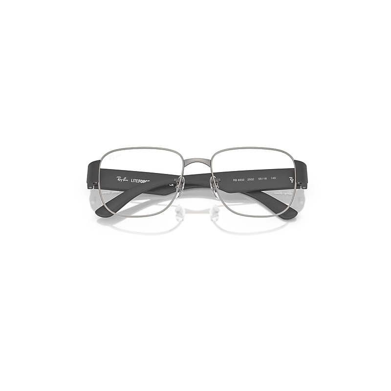 Ray Ban Rb6532 Optics Eyeglasses Sand Grey Frame Clear Lenses Polarized 53-18 In Sand Grey