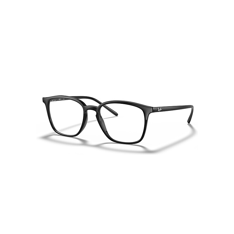 Ray-Ban Eyeglasses Unisex Rb7185 - Black Frame Clear Lenses Polarized 52-18