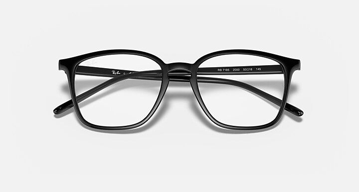 Ray-Ban 0RX7185 RB7185 抛光 黑色 OPTICAL_Closed Front