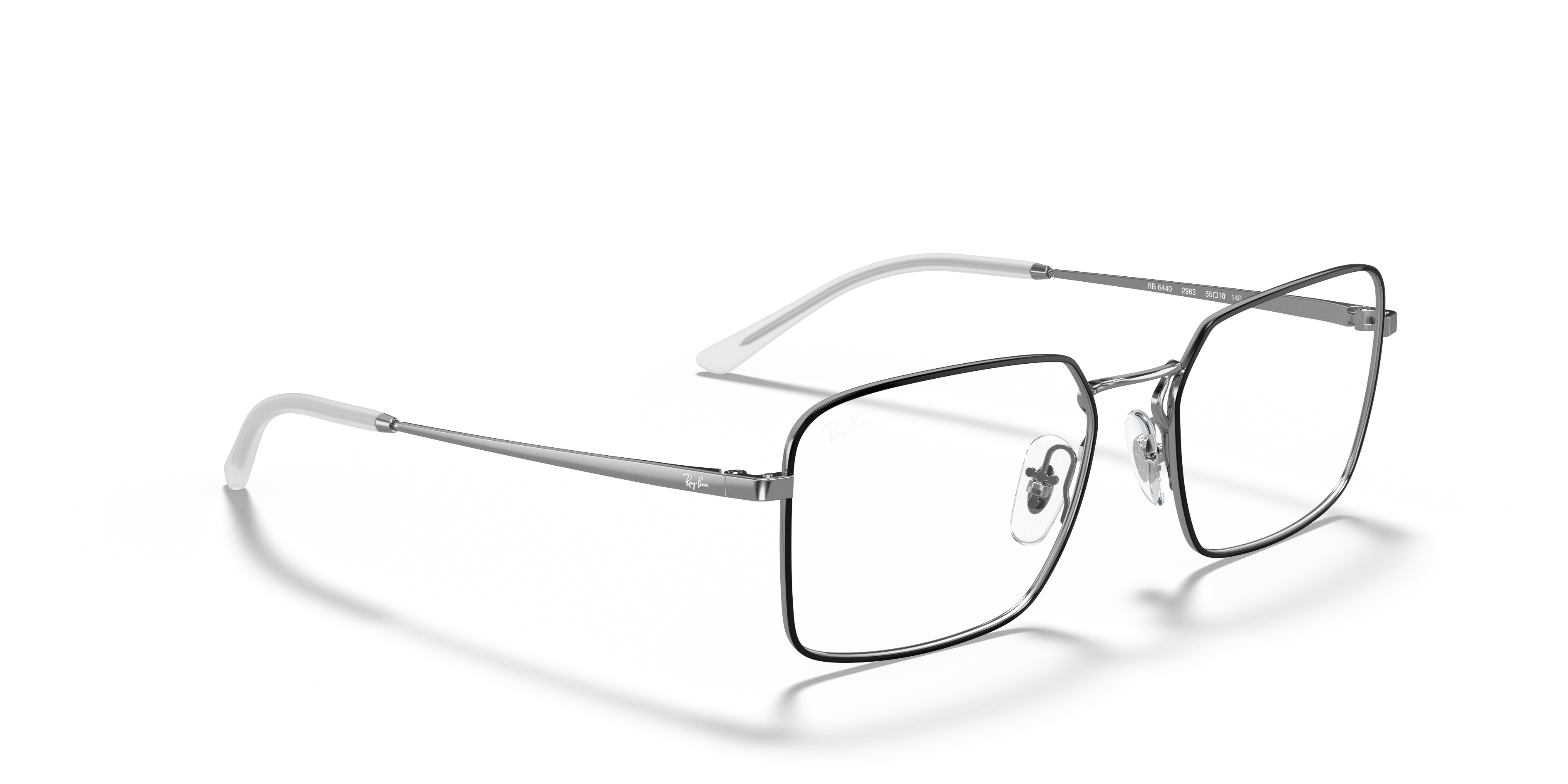 R*ページ RB6440 OPTICS Eyeglasses with Black On Silver Frame - RB6440