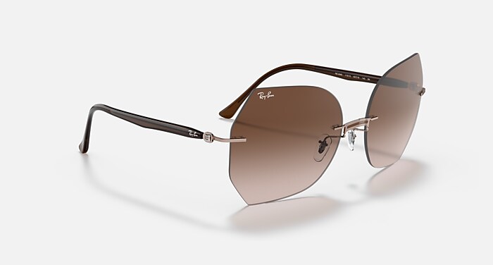 RB8065 TITANIUM Sunglasses in Brown and Brown Gradient