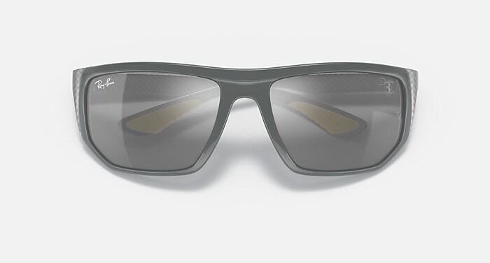 Ray-Ban Sunglasses Unisex Rb8361m Scuderia Ferrari Collection - Light Carbon Frame Silver Lenses 60-18