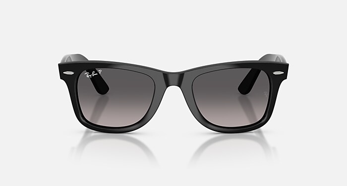 WAYFARER EASE Sunglasses in Black and Gradient Grey Polarized