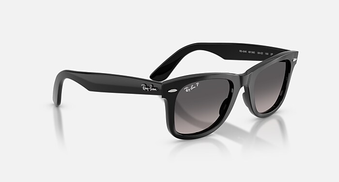 ray-ban サングラス　RB4340 710 50-22 ベッコウ Óculos de Sol WAYFARER EASE em Preto e Polarizadas com degradê de