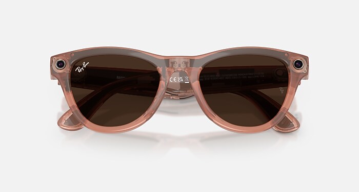 RAY-BAN META SKYLER - GEN 2 Sunglasses in Peach and Clear/Brown