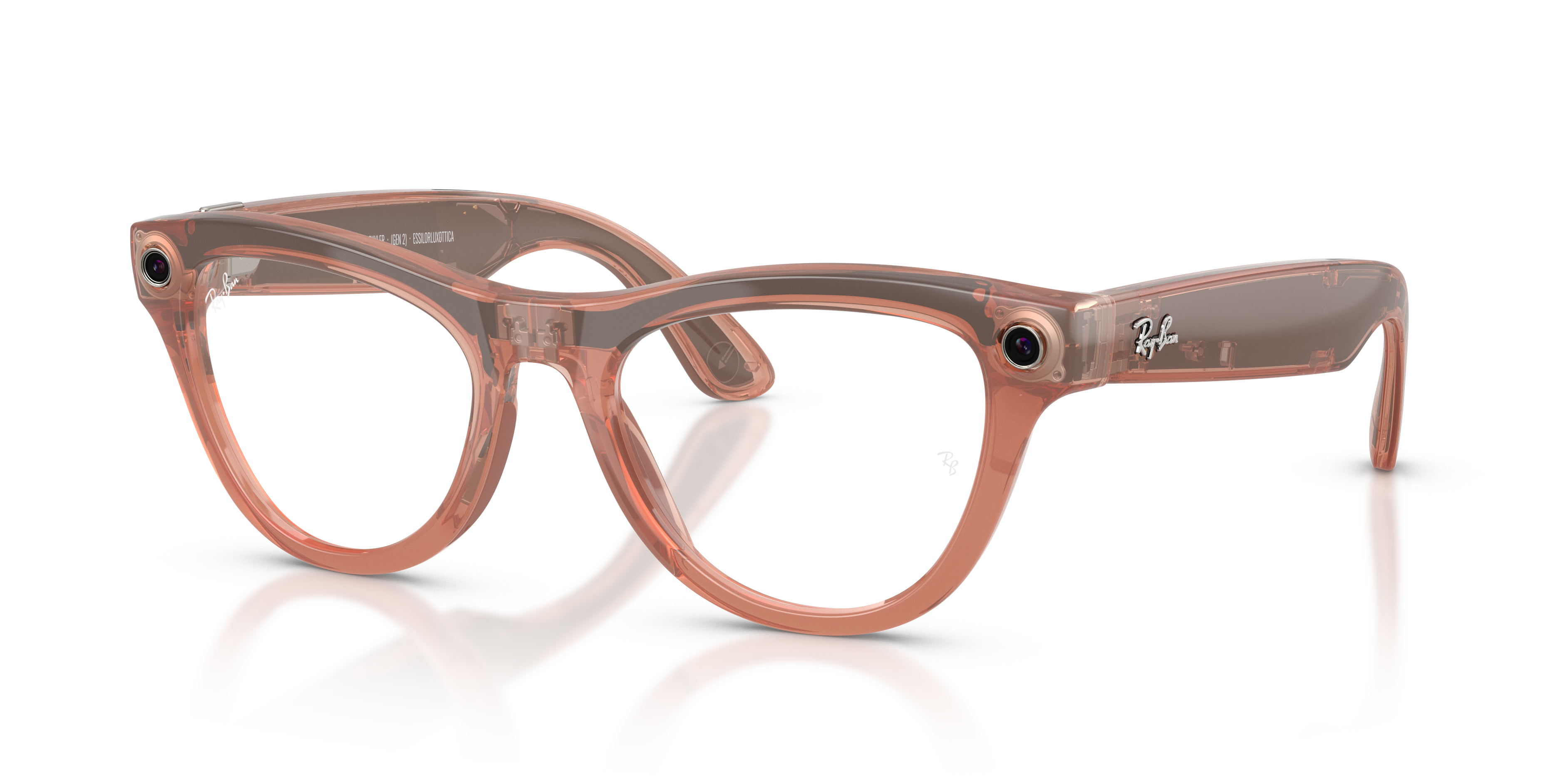 RAY-BAN META SKYLER - GEN 2 Sunglasses in Peach and Clear/Brown