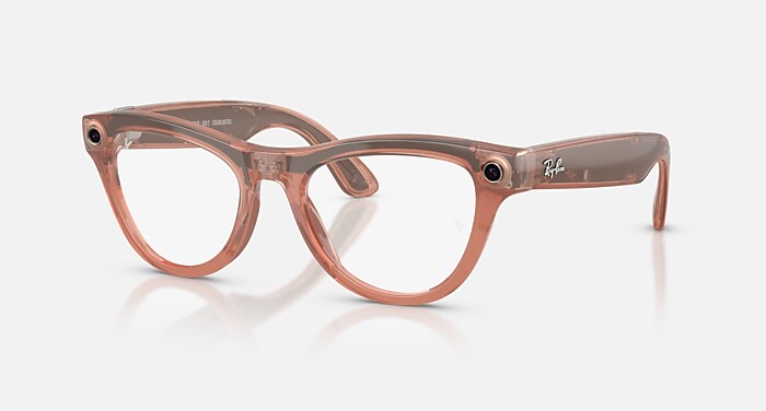 RAY-BAN META SKYLER - GEN 2 Sunglasses in Peach and Clear/Brown