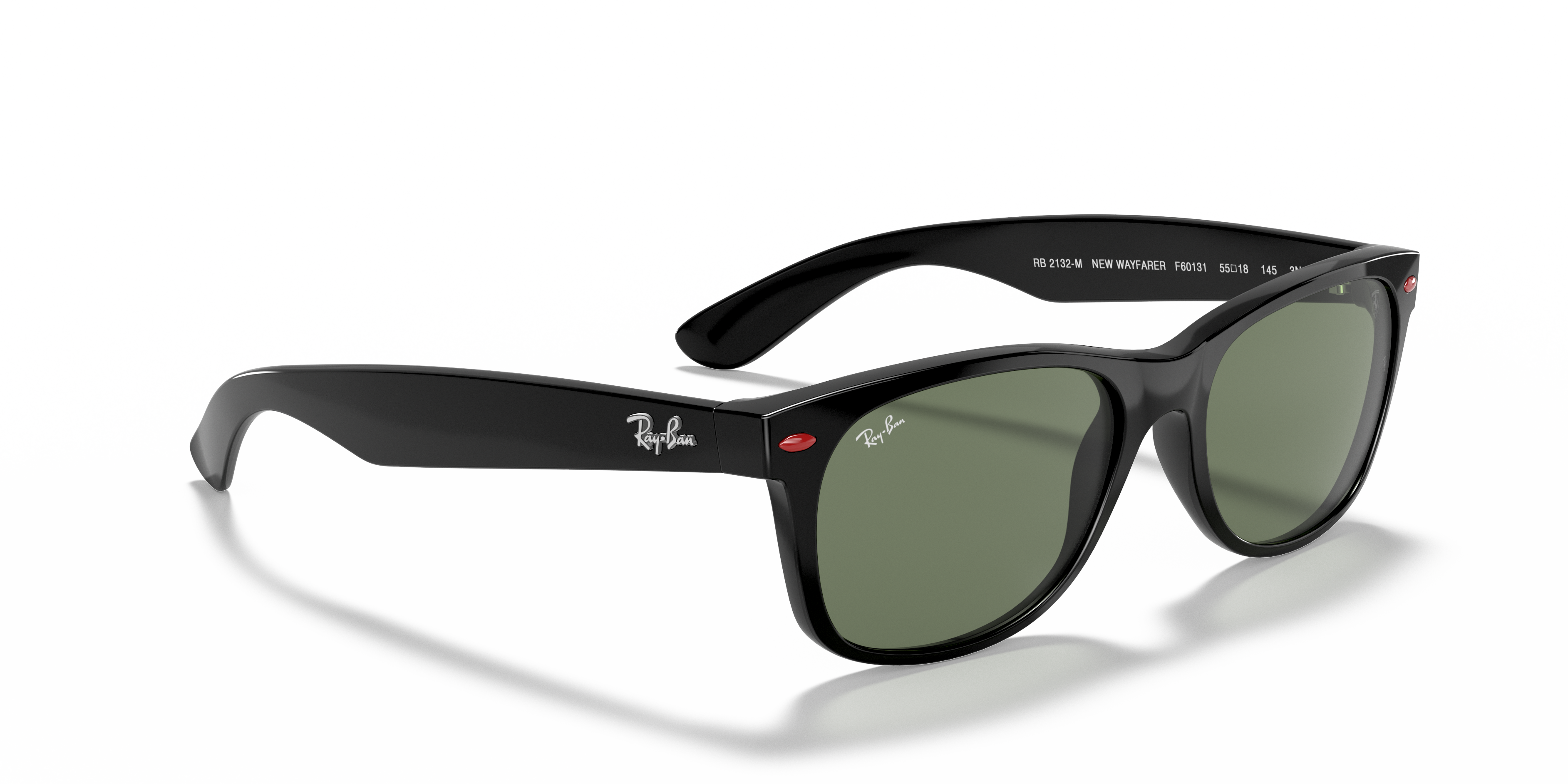 Ray-Ban フェラーリ ブルーミラー RB2132M F60268 55-18 RB2132M SCUDERIA FERRARI COLLECTION Sunglasses in Black and