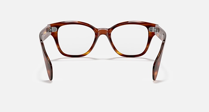 Ray-Ban Eyeglasses Unisex Rb0880 Optics Prescription - Striped Havana Frame Clear Lenses 49-19