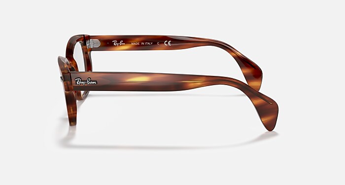 Ray-Ban Eyeglasses Unisex Rb0880 Optics Prescription - Striped Havana Frame Clear Lenses 49-19