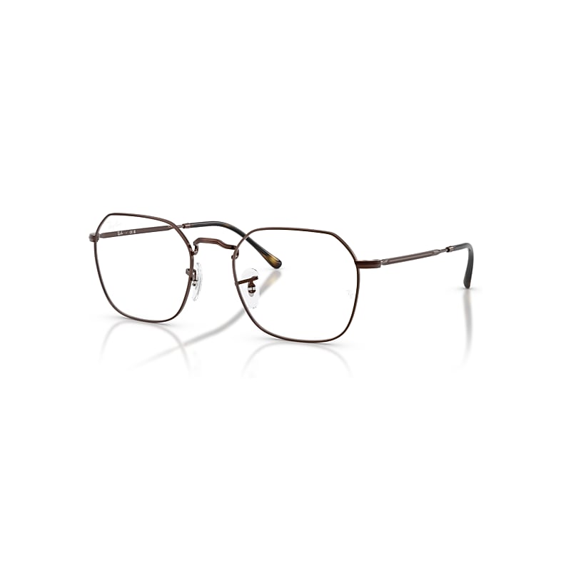 Ray-Ban Eyeglasses  Jim Optics - Brown Frame Clear Lenses Polarized 53-20, RB3694V