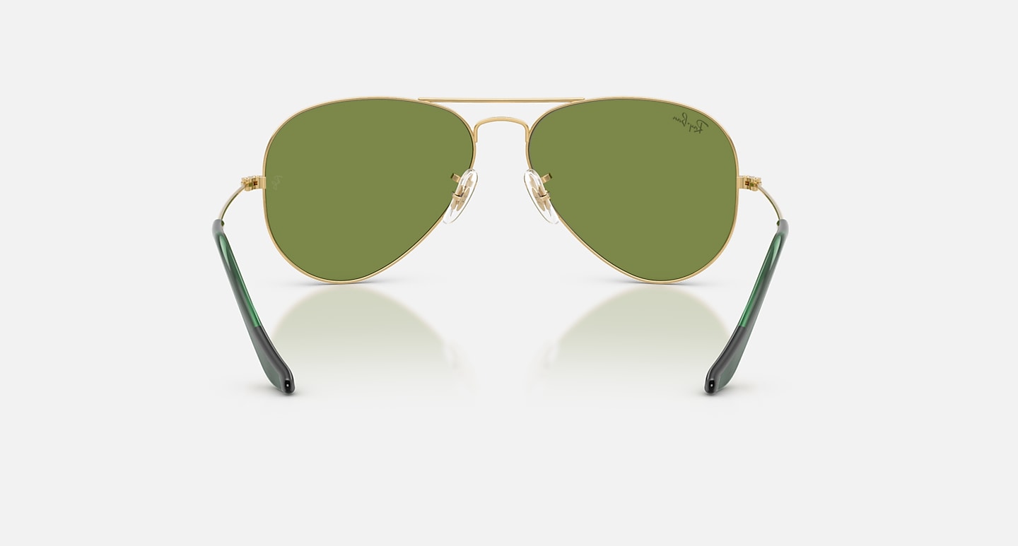Ray-Ban Aviator Large Metal Sunglasses Arista Gold Frame Green Lenses 58-14