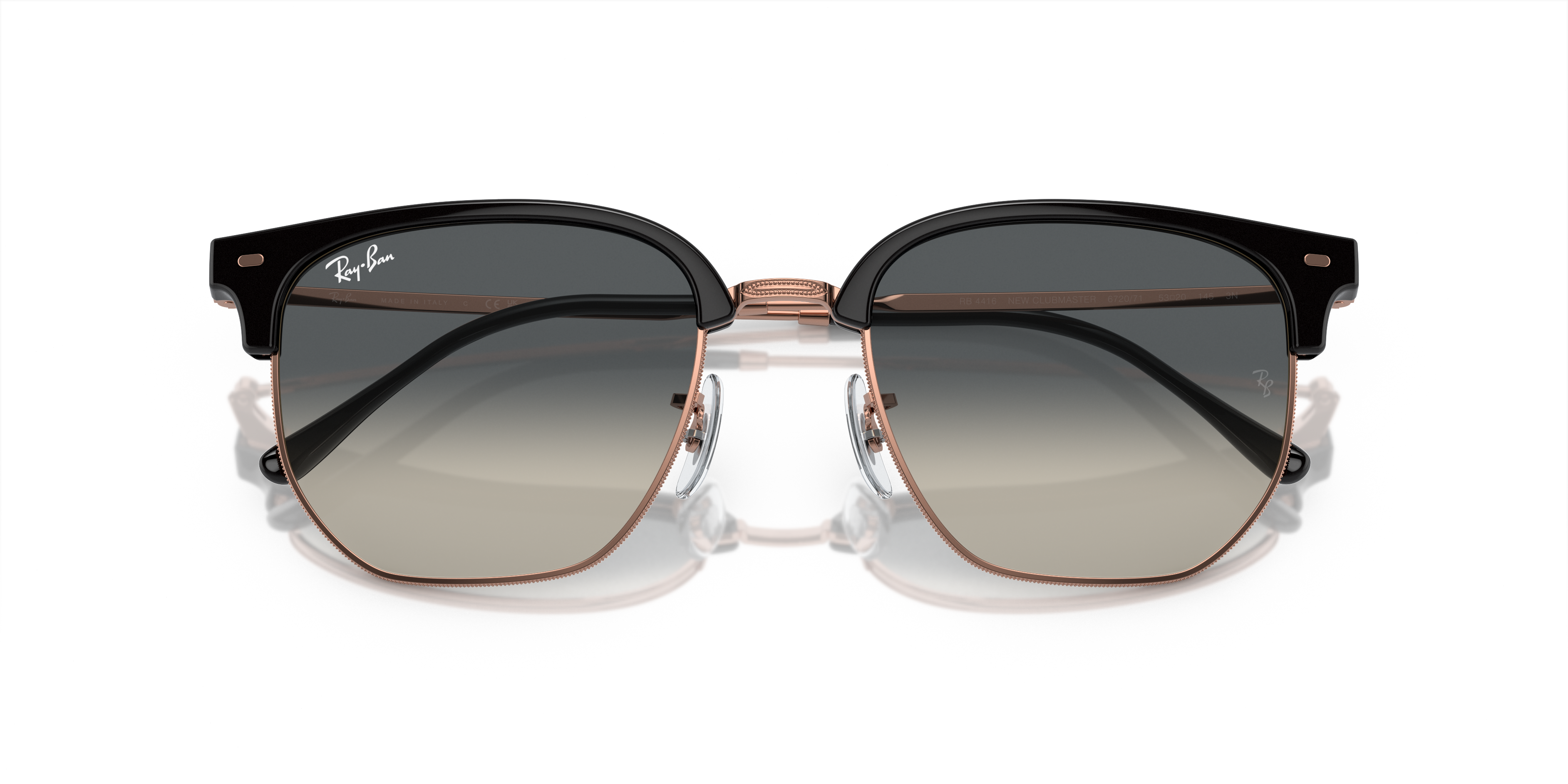 新品 Ray-Ban clubmaster NEW CLUBMASTER Sunglasses in Dark Grey On Rose Gold and Grey