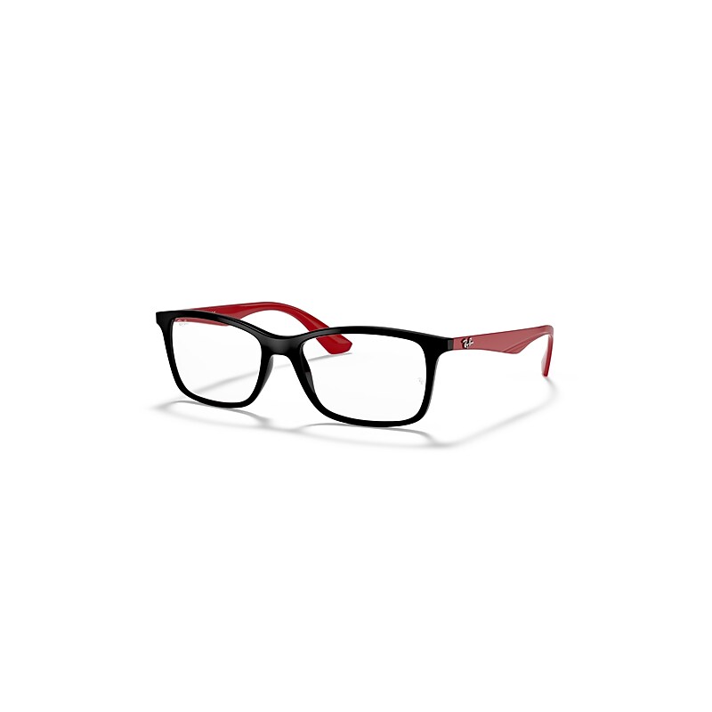 Ray-Ban Eyeglasses Unisex Rb7047 Optics - Red Frame Clear Lenses Polarized 54-17