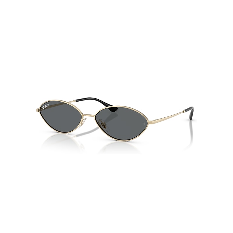 Ray-Ban Sunglasses  Kai Bio-Based - Pale Gold Frame Grey Lenses Polarized 59-15, RB3757