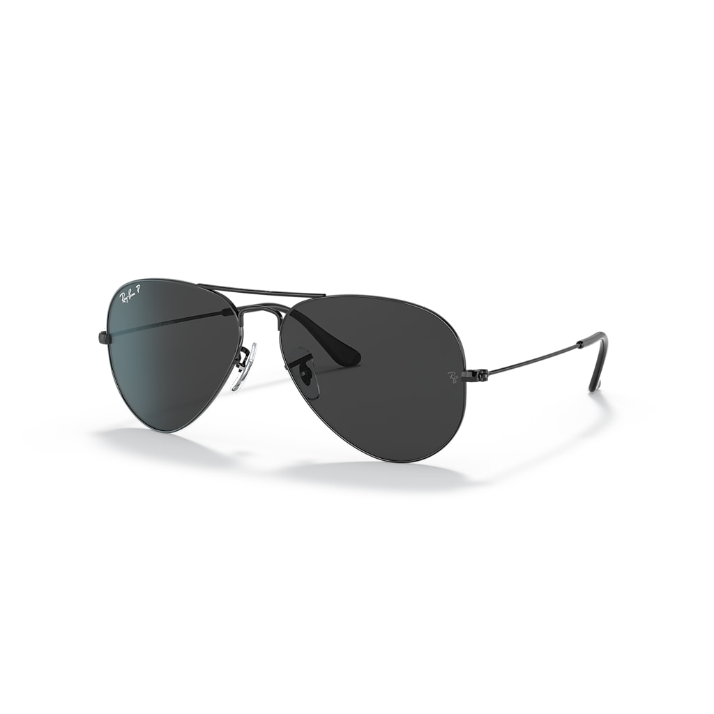 Ray-Ban Sunglasses Aviator Total Black Polarized