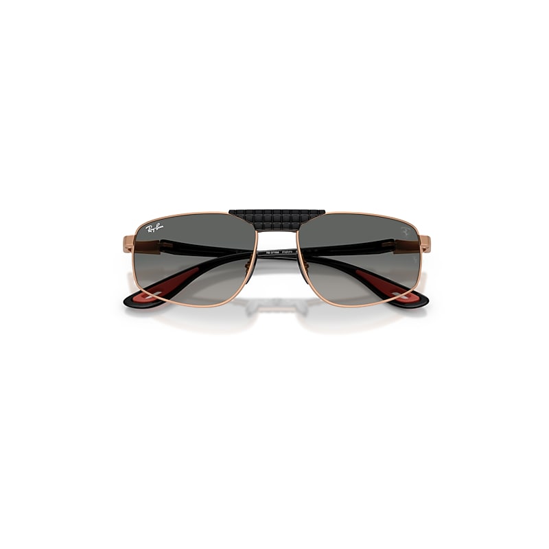 Ray Ban Rb3776m Scuderia Ferrari Collection Sunglasses Black Frame Grey Lenses 58-18 In Black