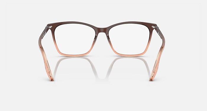 Ray-Ban Eyeglasses Woman Rb5422 Optics Prescription - Black On Transparent Frame Demo Lens Lenses 52-16 Polarized