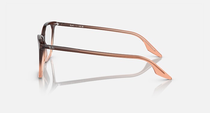 Ray-Ban Eyeglasses Woman Rb5422 Optics Prescription - Black On Transparent Frame Demo Lens Lenses 52-16 Polarized