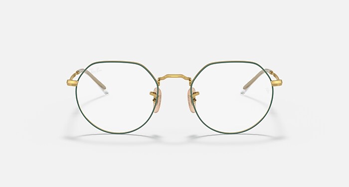 Ray-Ban Eyeglasses Jack Optics Gold Frame Clear Lenses