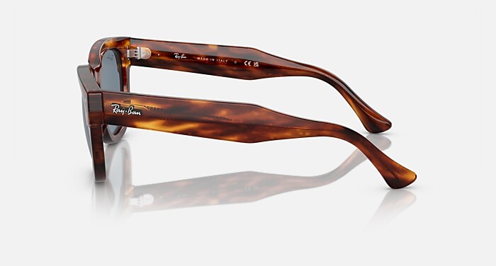 MEGA HAWKEYE Sunglasses in Striped Havana and Blue - RB0298S