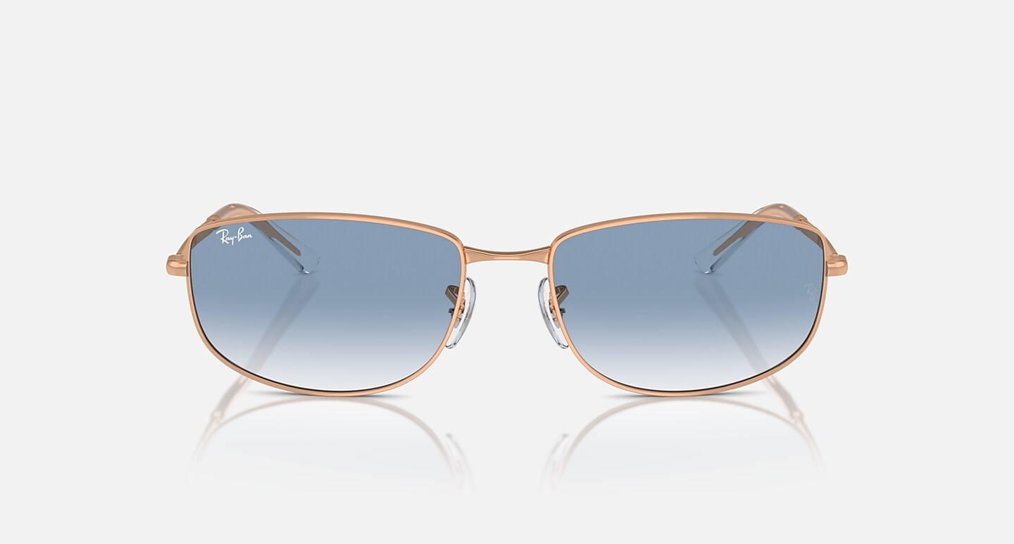 Ray-Ban Sunglasses Unisex Rb3732 - Rose Gold Frame Blue Lenses 56-18