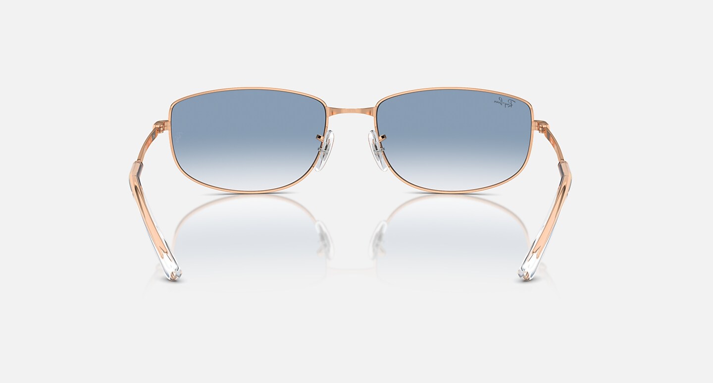 Ray-Ban Sunglasses Unisex Rb3732 - Rose Gold Frame Blue Lenses 56-18