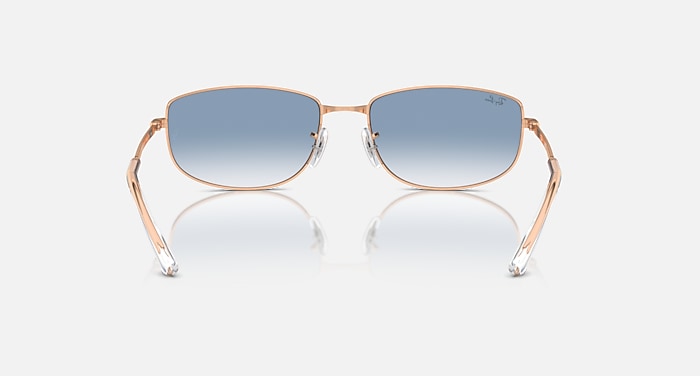 Ray-Ban Sunglasses Unisex Rb3732 - Rose Gold Frame Blue Lenses 56-18