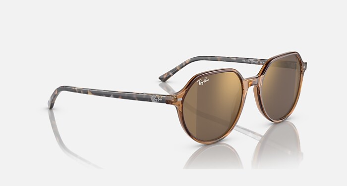 THALIA Sunglasses in Transparent Brown and Gold - RB2195
