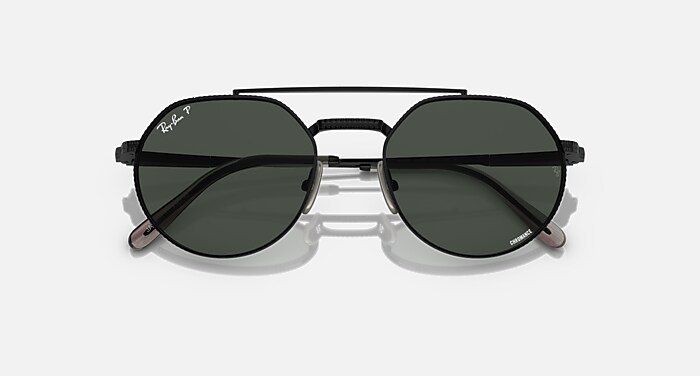 Ray-Ban Sunglasses Unisex Jack II Titanium - Black Frame Grey Lenses 53-20 Polarized