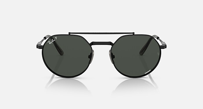 Ray-Ban Sunglasses Unisex Jack II Titanium - Black Frame Grey Lenses 53-20 Polarized