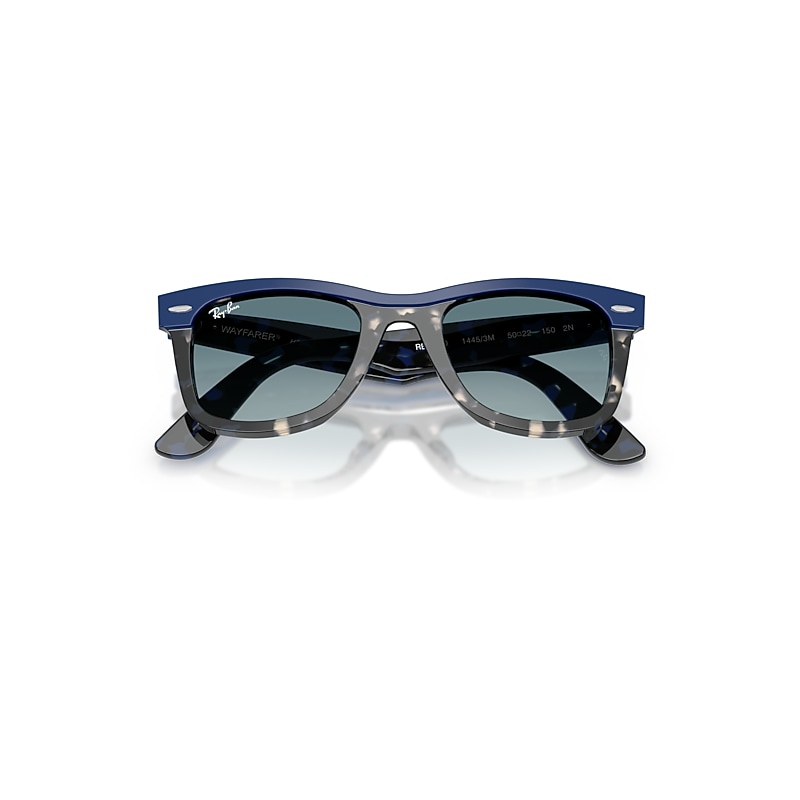 Ray Ban Wayfarer Street Neat Sunglasses Blue On Havana Frame Blue Lenses 50-22