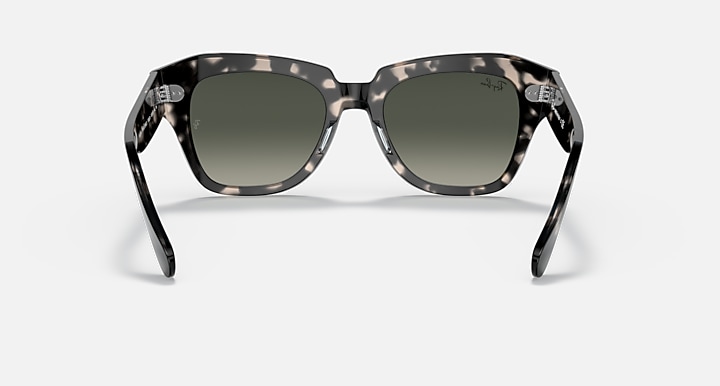 Ray-Ban Sunglasses Unisex State Street Fleck - Grey Havana Frame Grey Lenses 49-20