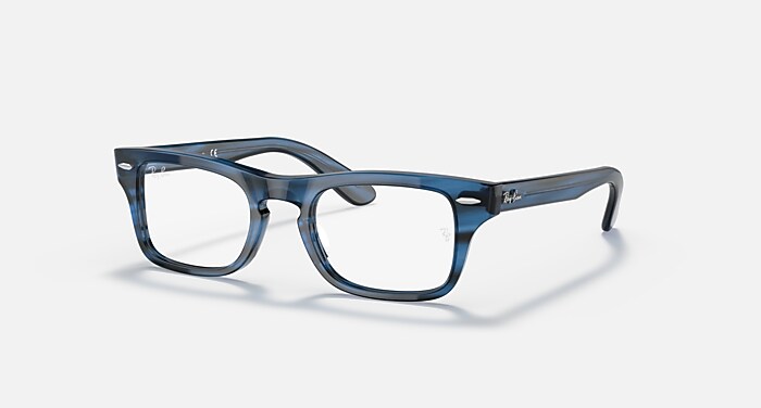 Ray♡ BURBANK OPTICS KIDS Eyeglasses with Striped Blue Frame