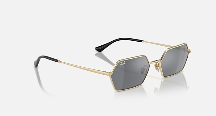 polipoliceRay-Ban レイバン　YEVI BIO-BASED YEVI BIO-BASED Sunglasses in Light Gold and Dark Grey