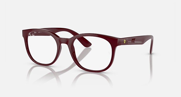 Ray-Ban Eyeglasses Unisex Rb7231m Optics Scuderia Ferrari Collection - Dark Red Frame Demo Lens Lenses 52-19 Polarized