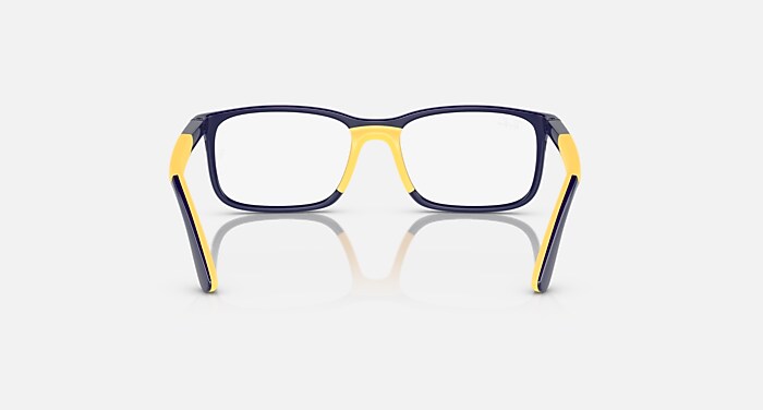 RB1621 OPTICS KIDS BIO-BASED Eyeglasses with Dark Blue On Yellow