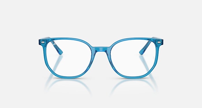 Ray-Ban Eyeglasses Unisex Elliot Optics Prescription - Blue Frame Clear Lenses 52-19 Polarized