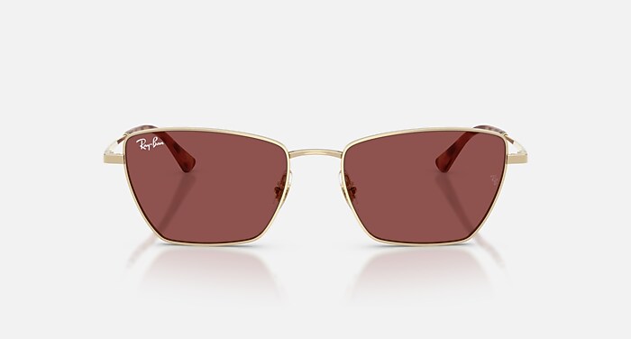 DREA BIO-BASED Sunglasses in Pale Gold and Dark Violet - RB3783