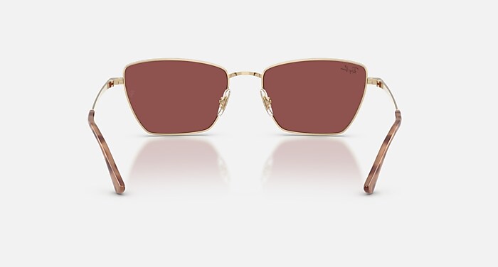DREA BIO-BASED Sunglasses in Pale Gold and Dark Violet - RB3783