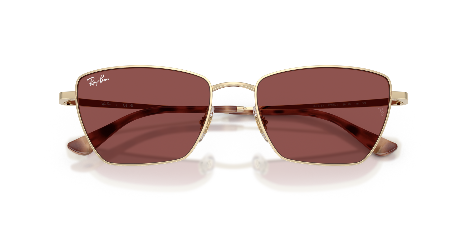 DREA BIO-BASED Sunglasses in Pale Gold and Dark Violet - RB3783