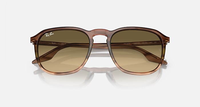 Ray-Ban Sunglasses Unisex Rb2203 - Havana Yellow Turtle Frame Brown Lenses 55-20