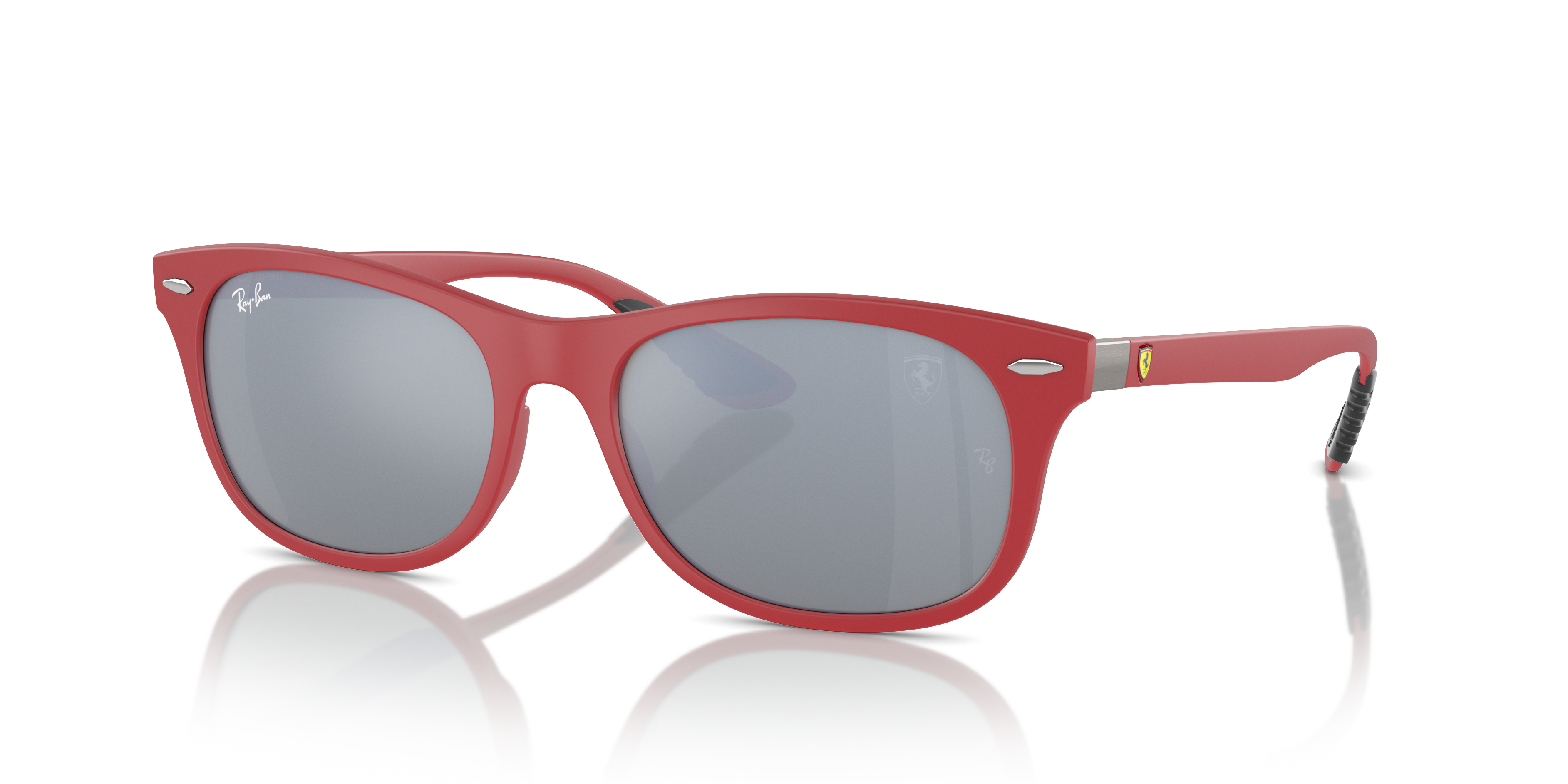 RB4607M SCUDERIA FERRARI COLLECTION Matte Red Frame Green Lenses 55-17