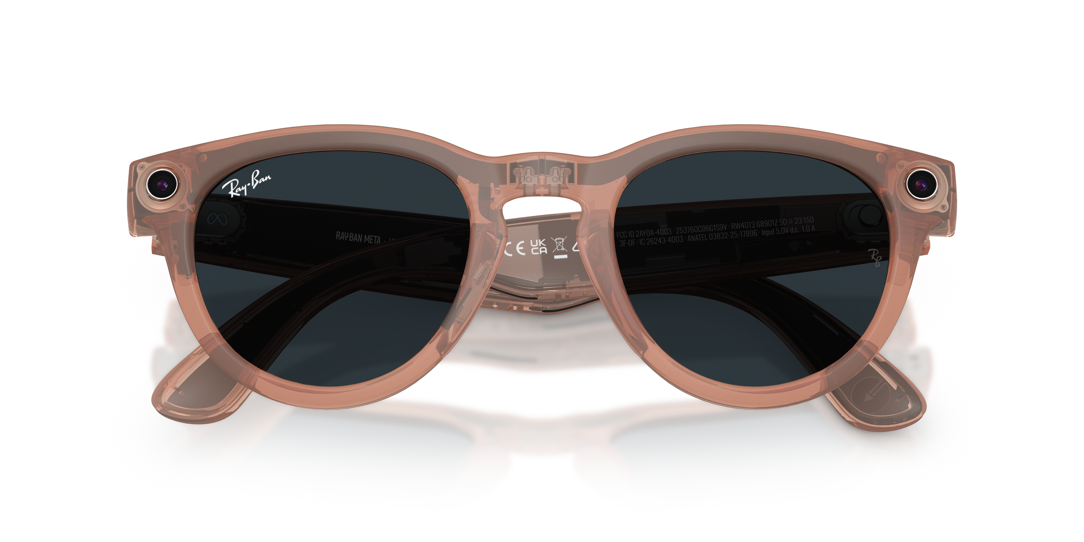 RAY-BAN META HEADLINER - GEN 2 Sunglasses in Peach and Clear/Grey RAY-BAN META HEADLINER - GEN 2 Sunglasses in Peach and Clear/Grey