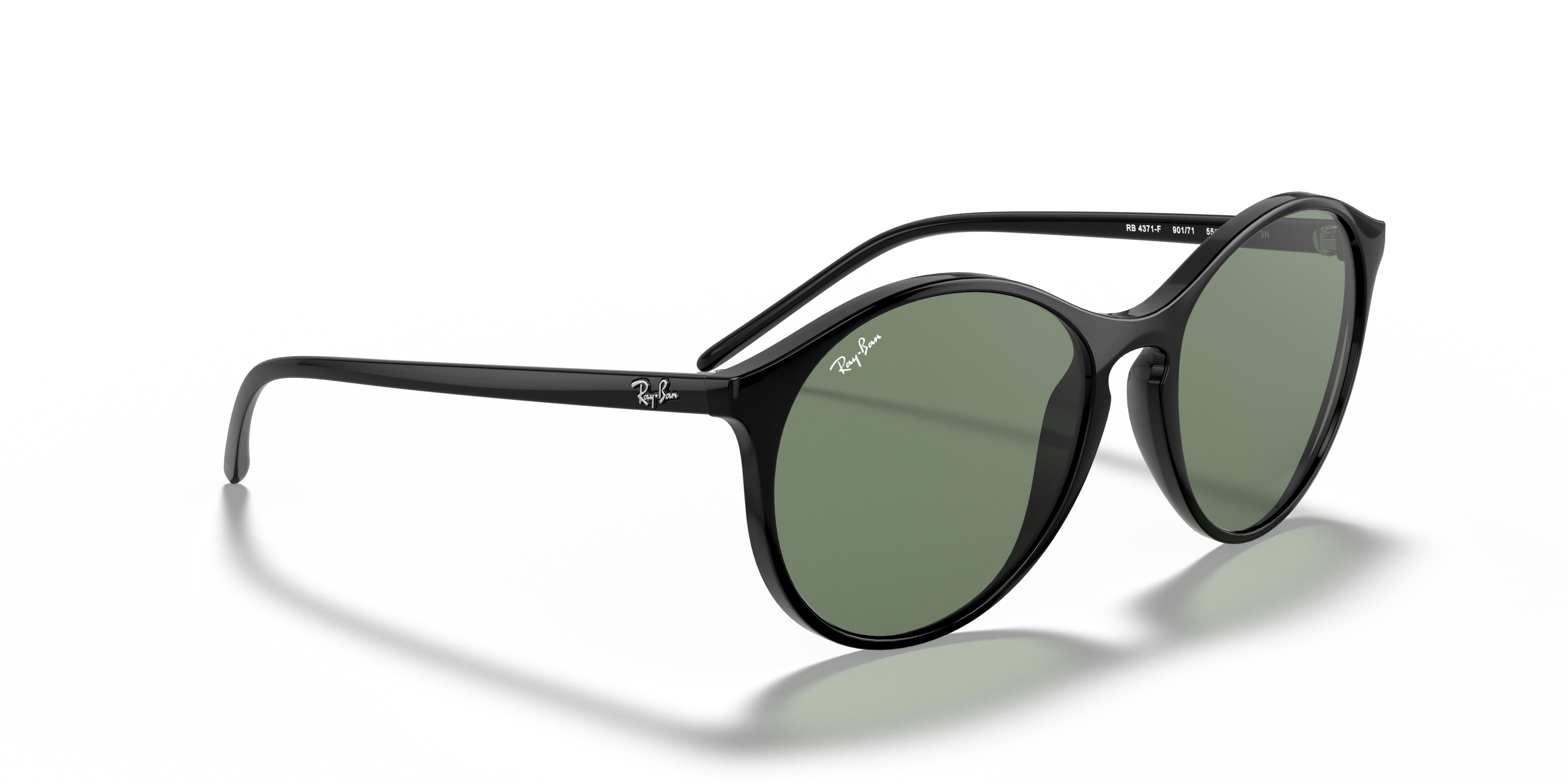 Ray-Ban RB 4371F ブラック サングラス RB4371F Sunglasses in Black and Green Classic - RB4371F