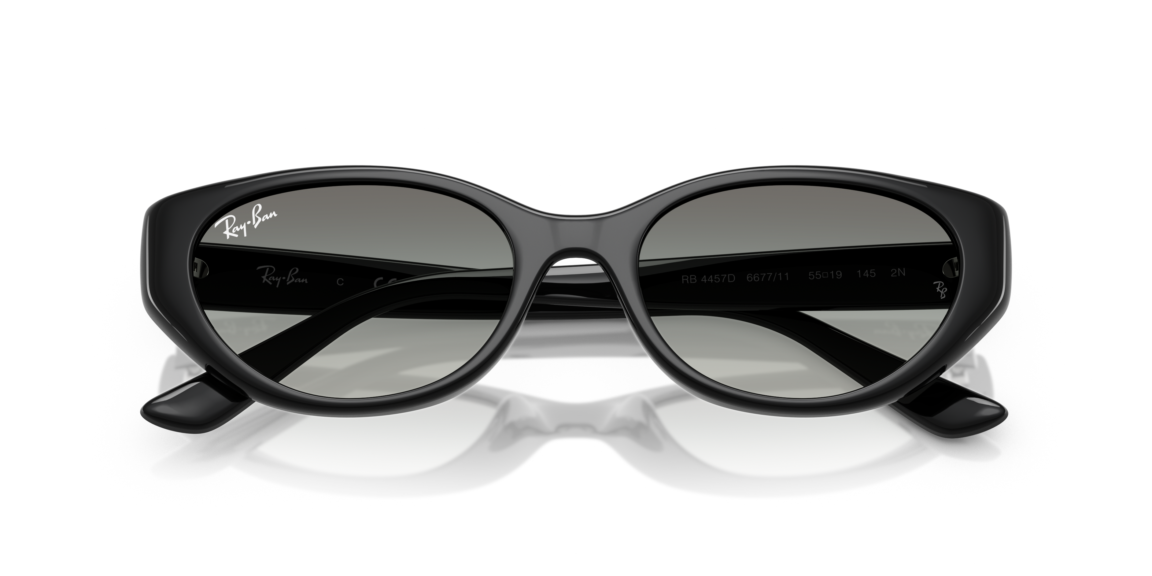 RB4457D BIO-BASED レイバン Ray-Banサングラス ブラック RB4457D BIO-BASED Sunglasses in Black and Grey Gradient