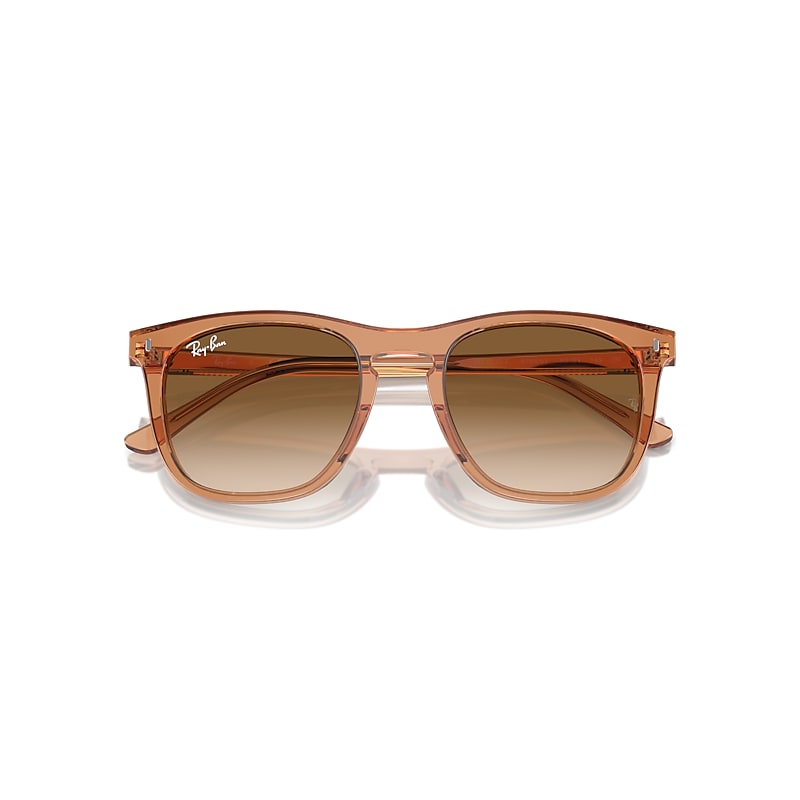 Ray-Ban Rb2210 Sunglasses Transparent Brown Frame Brown Lenses 53-21