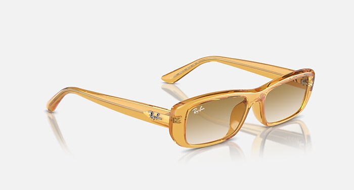Transparent Yellow Sunglasses in Clear Light Brown and  display picture 2