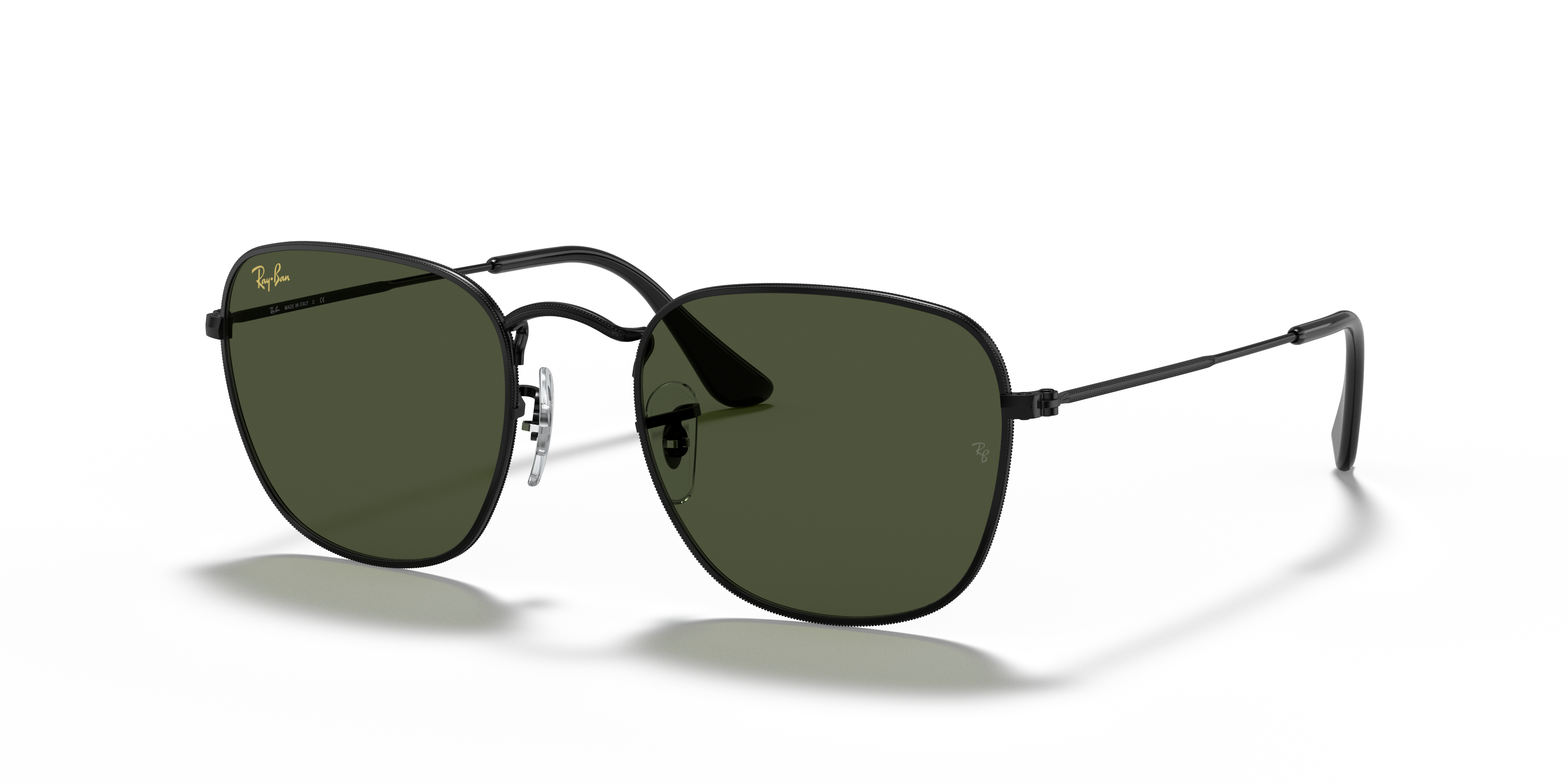 FRANK Polished Black Frame G-15 Green Lenses 54-20